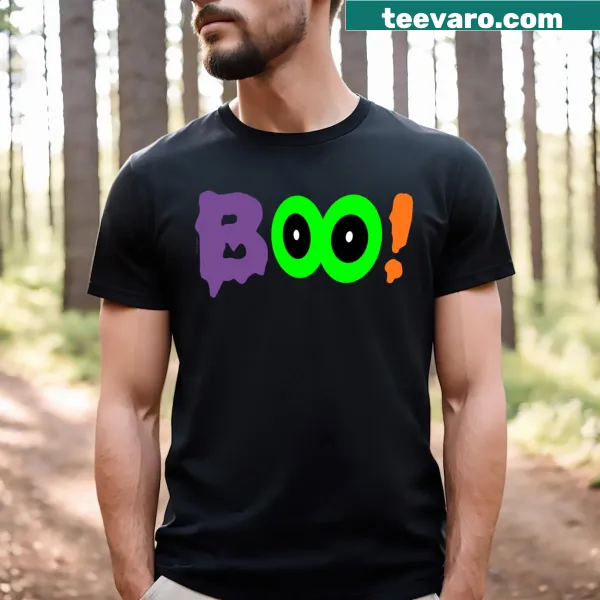 Cute Halloween Boo t-shirt with playful ghost illustration