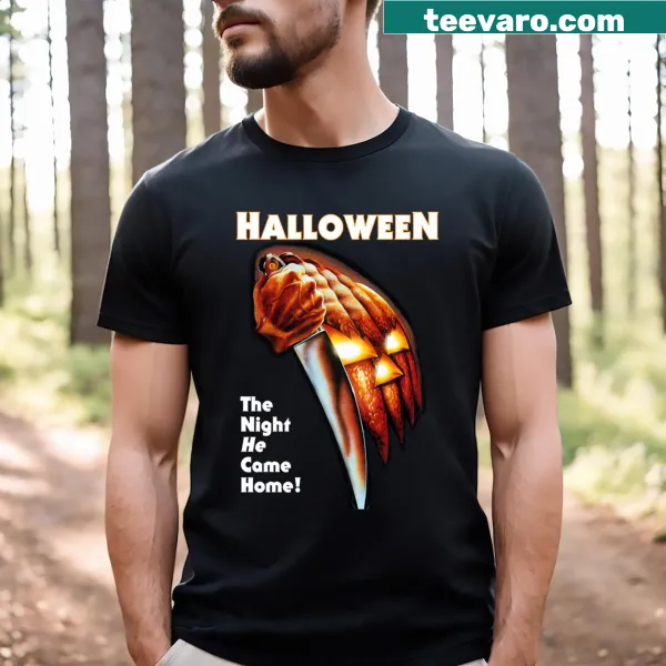 Halloween-themed T-shirt with classic spooky elements