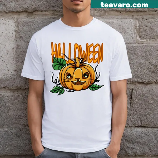 Playful Halloween-themed T-shirt featuring festive graphics