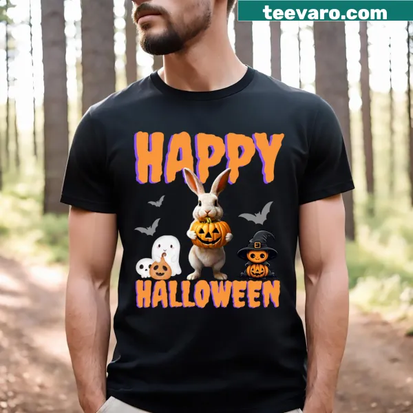 Cute Halloween Bunny T-shirt with playful design