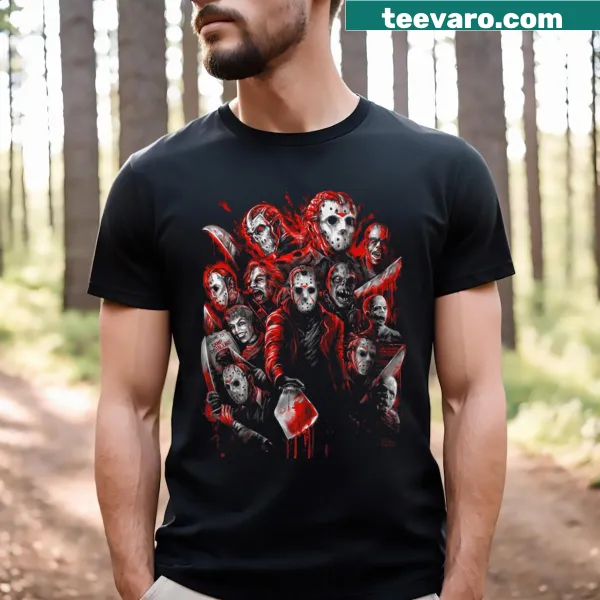 Vintage logo T-shirt inspired by classic horror movies for Halloween