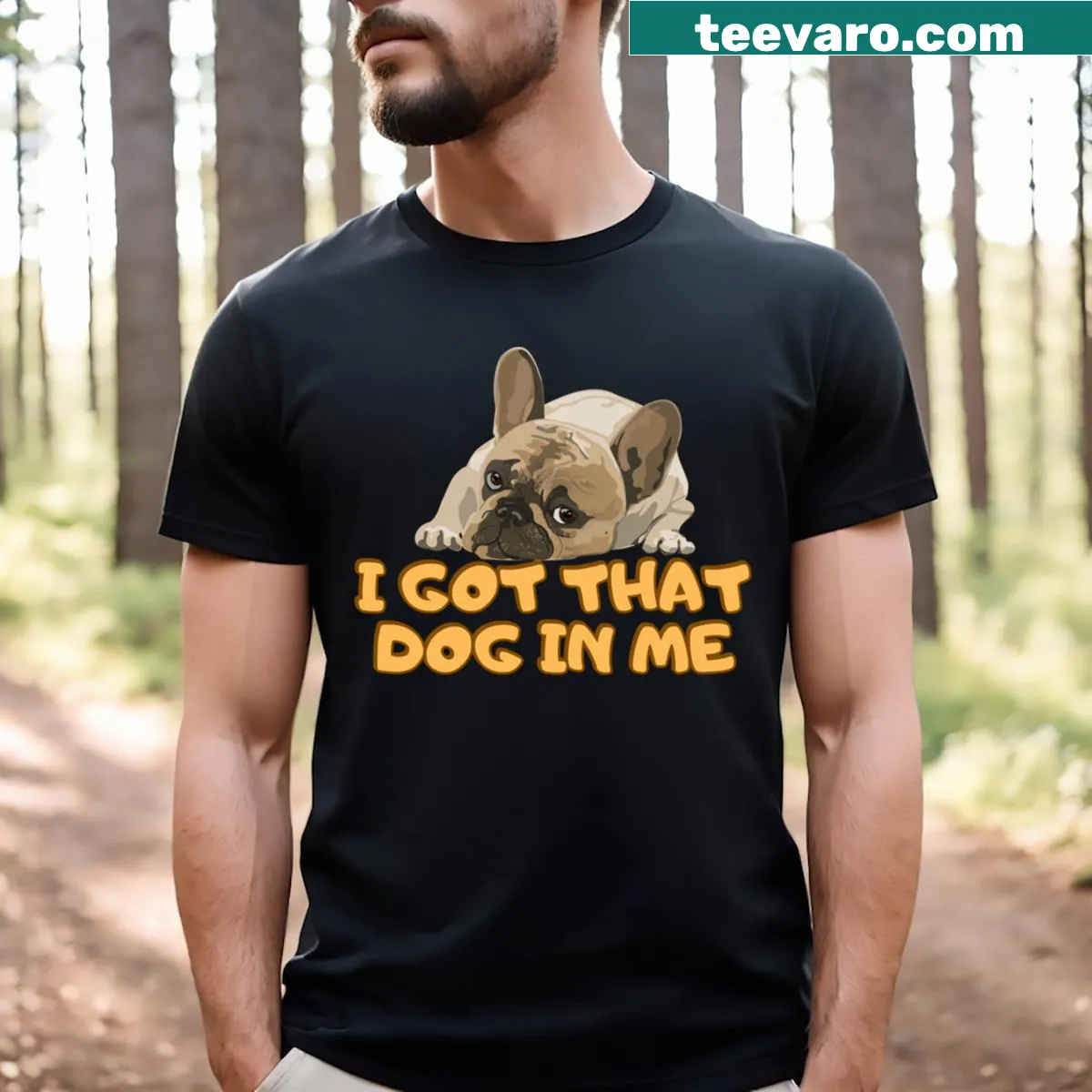 Cartoon hot dog graphic on a playful t-shirt — on a men's t-shirt