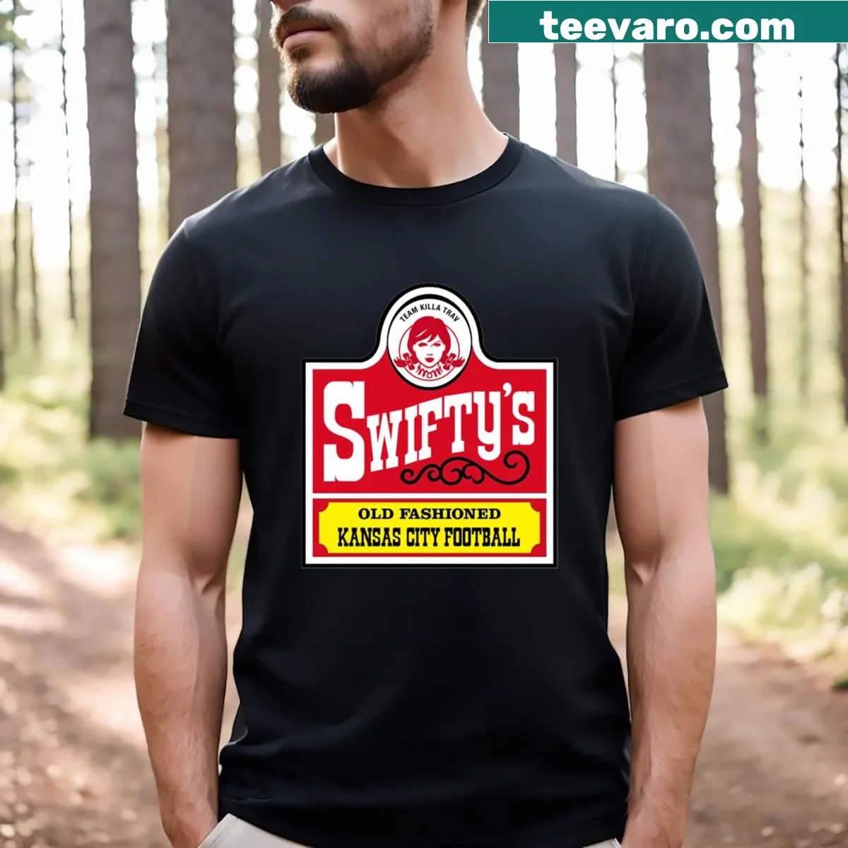 Football girl player meme t-shirt designed for teens — on a men's t-shirt