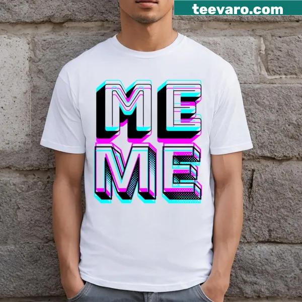 Retro distorted text logo design on a stylish T-shirt