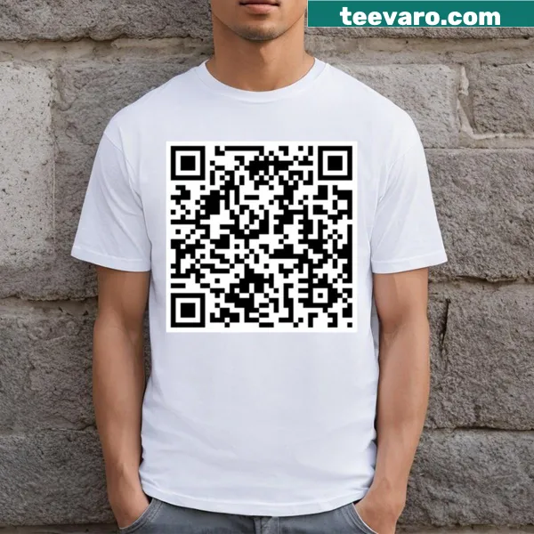 Funny Rick Roll QR t-shirt with a clever meme design