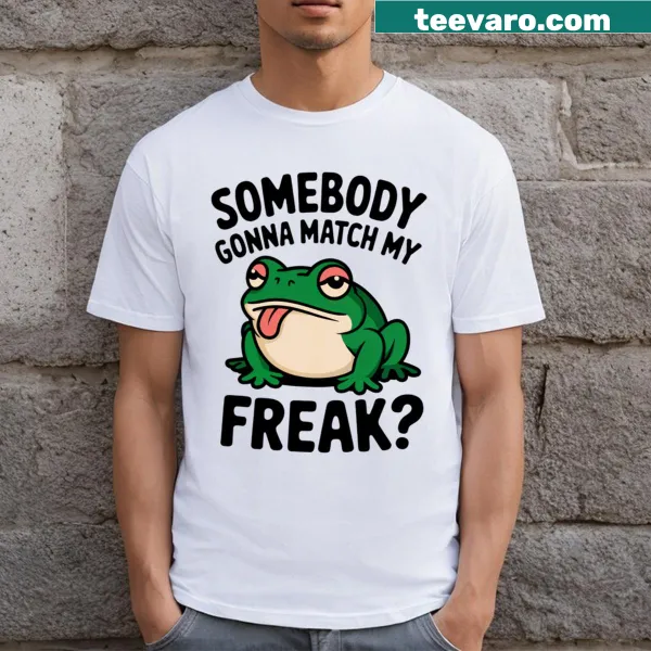 Bold typography graphic on a t-shirt with unique saying