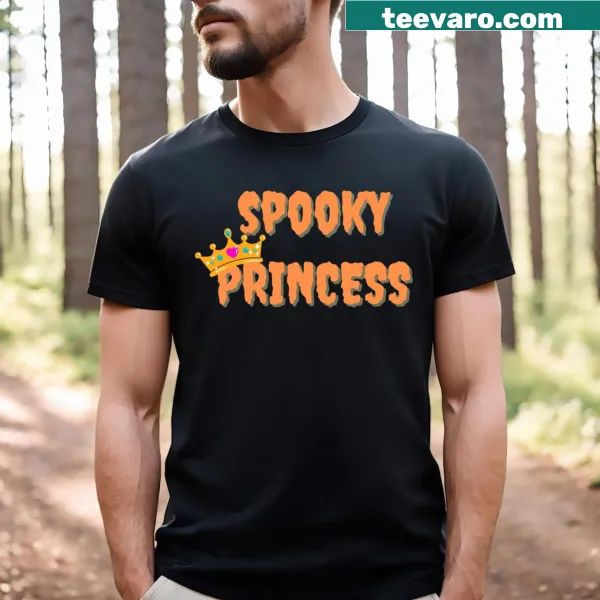 Cute princess graphic Halloween T-shirt with festive elements