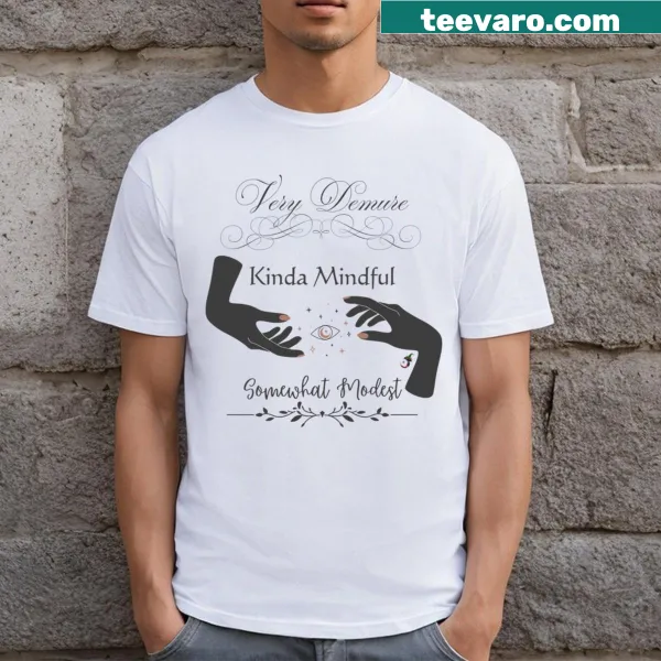 Mindful typography design on a modest T-shirt