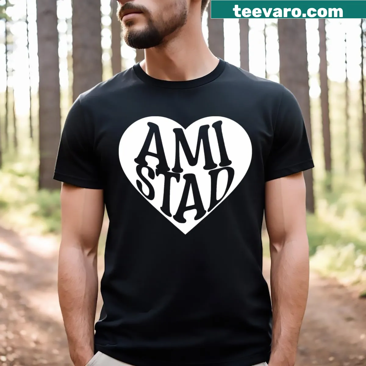 Retro Amistad House of Friendship graphic on T-shirt — on a men's t-shirt