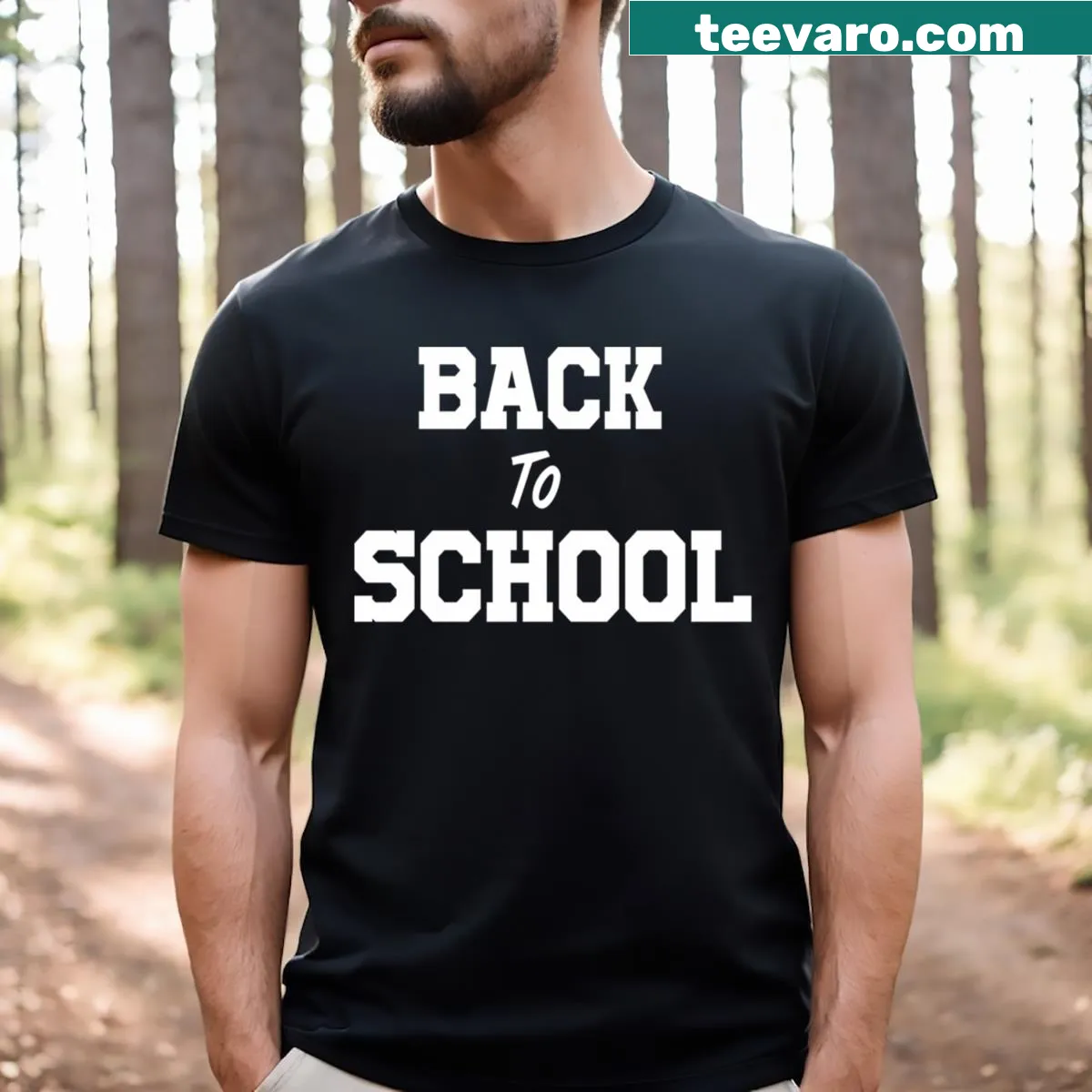 Back To School T-shirt with playful educational graphics — on a men's t-shirt