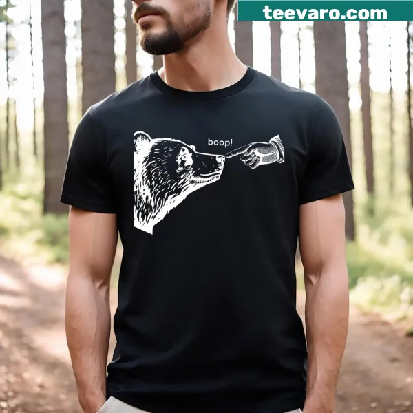 Cartoon bear graphic on T-shirt