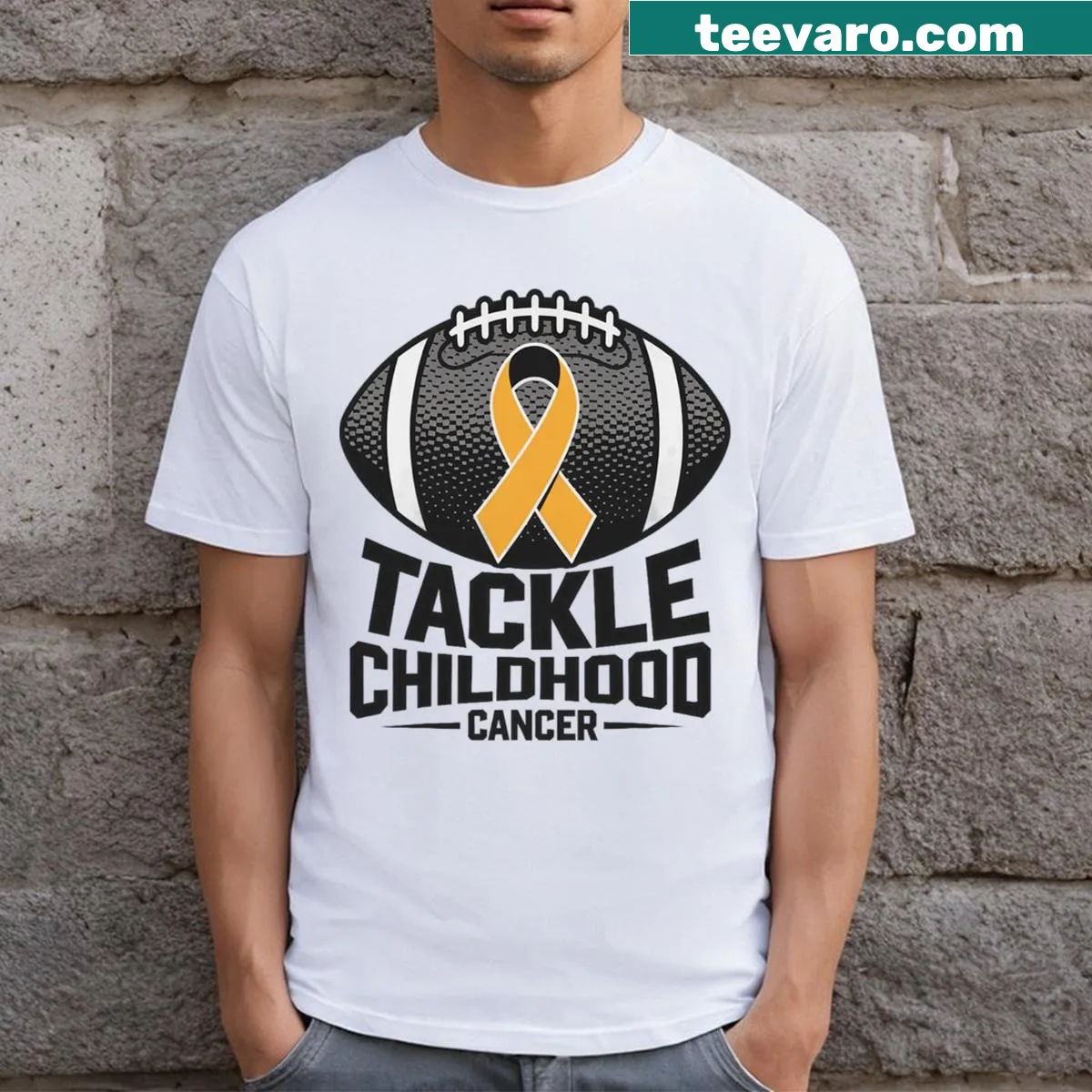 Funny typography t-shirt saying 'Childless Cat Lady' — on a men's t-shirt