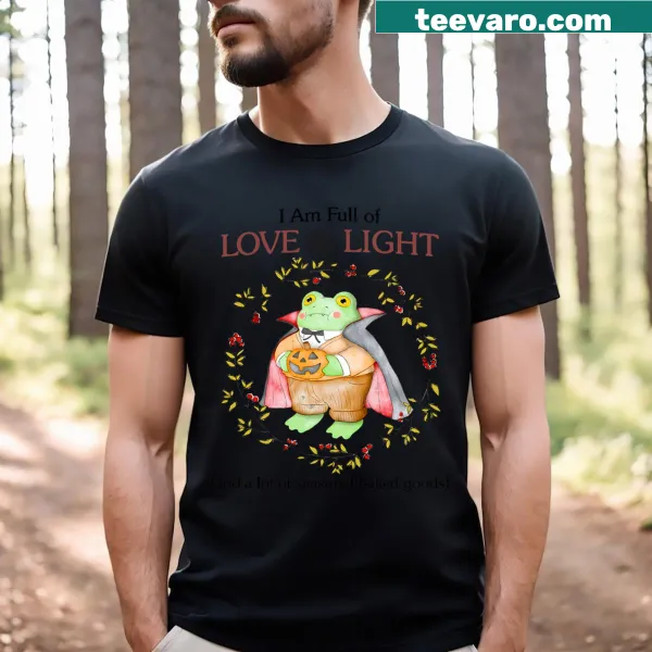 Cute frog Halloween graphic on a T-shirt