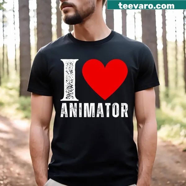 T-shirt with a humorous design celebrating animator life and bouncing ball animation.