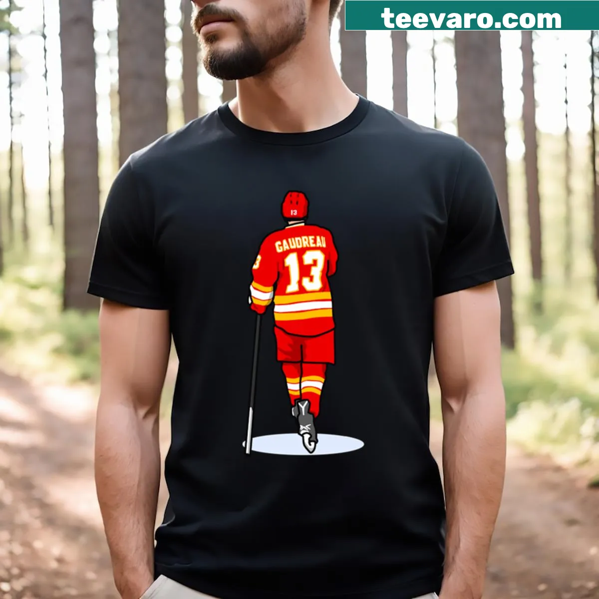 Simple Jgaud T-shirt with bold text design — on a men's t-shirt