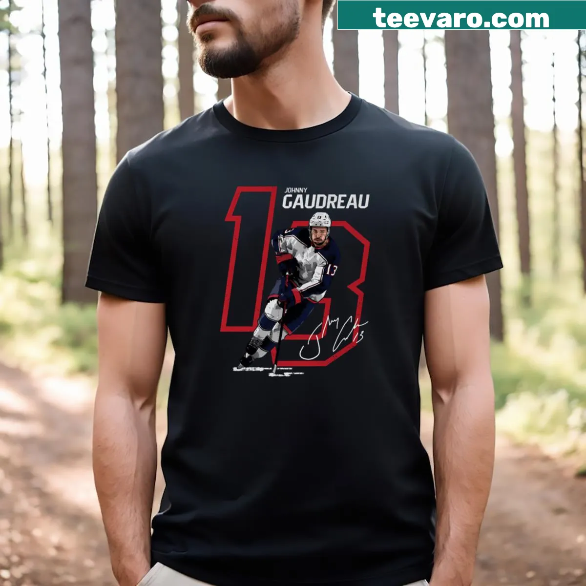 Johnny Gaudreau Columbus Hockey Essential T-shirt featuring bold text — on a men's t-shirt