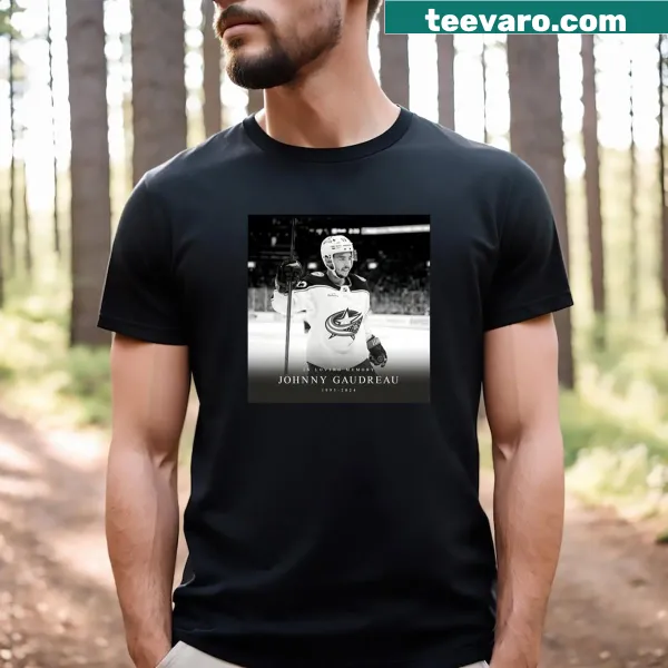Johnny Gaudreau Rip t-shirt featuring his name and number in bold print