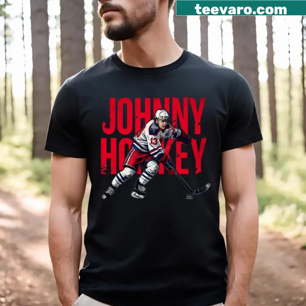 Johnny Hockey Gaudreau 13 T-shirt featuring his name and number