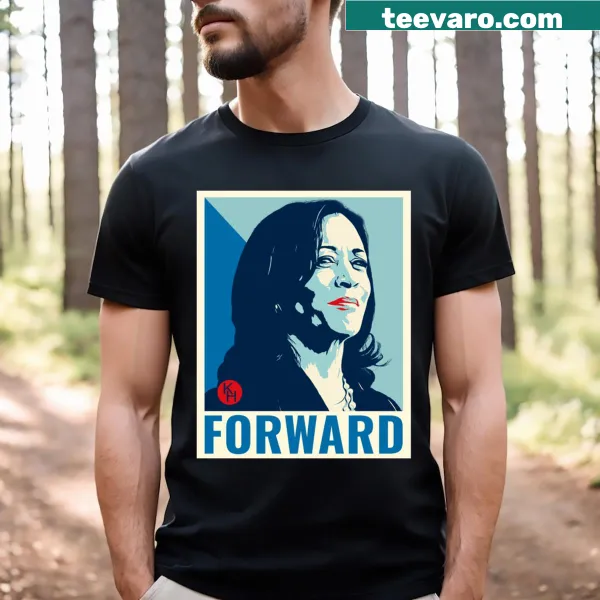 Kamala Harris Forward 2024 T-shirt with bold lettering