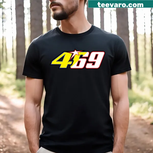Commemorative T-shirt featuring Nicky Hayden and Rossi's numbers