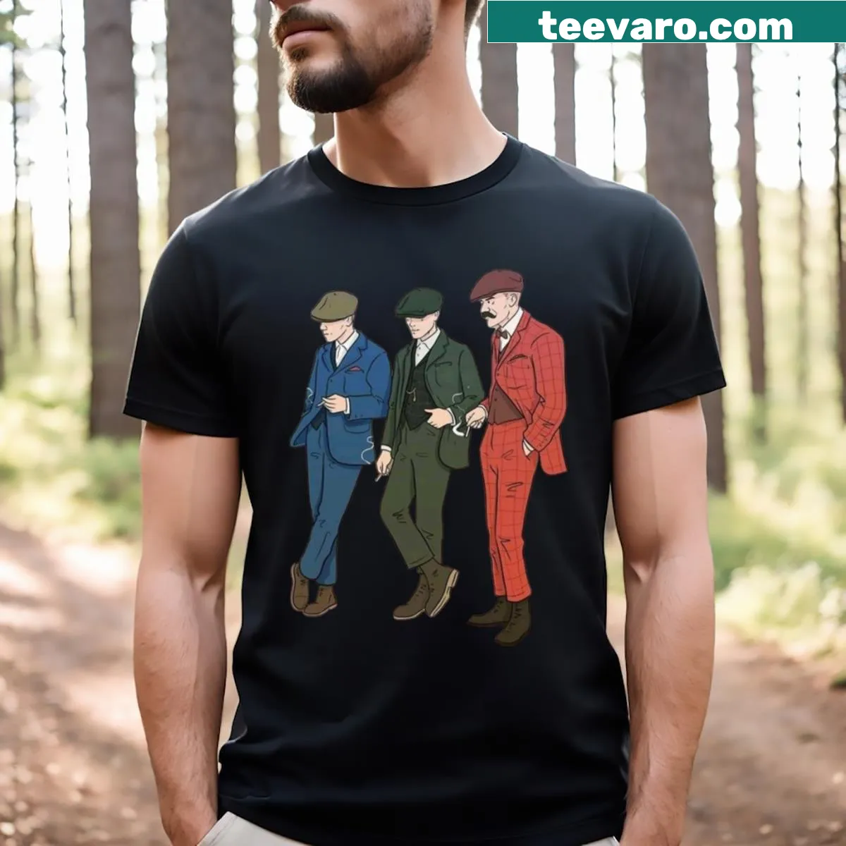 Peaky Blinders themed T-shirt with bold graphics inspired by the show — on a men's t-shirt