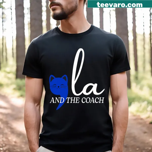 Retro-style t-shirt with a cat and political text for Kamala Harris