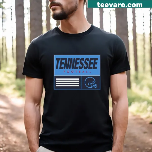 Tennessee football t-shirt featuring bold typography design.