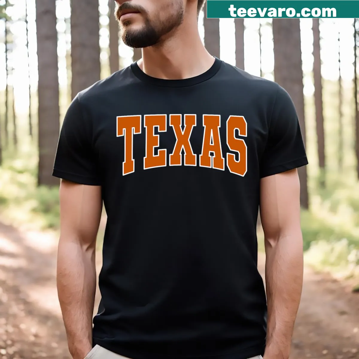 Vintage distressed Texas Throwback T-shirt design — on a men's t-shirt