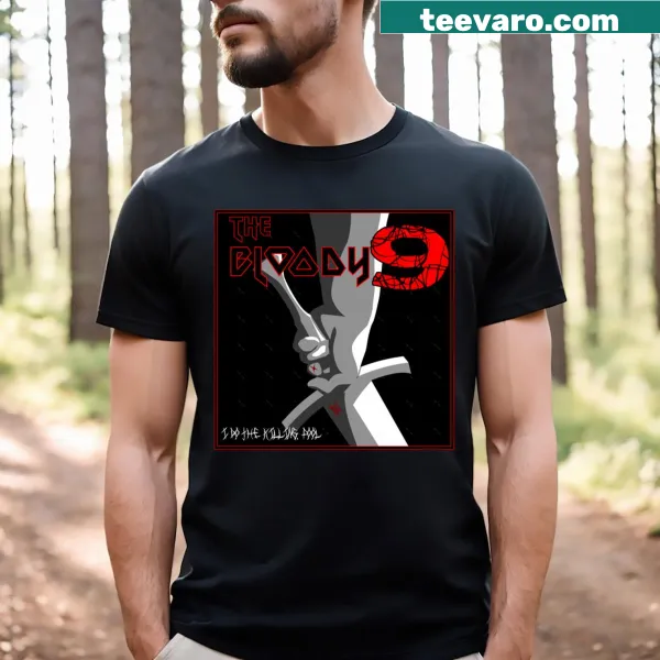 Graphic T-shirt featuring The Bloody Nine with dramatic details