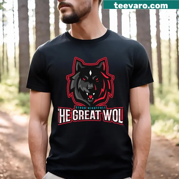 Illustrative T-shirt depicting a scene inspired by Stour Nightfall
