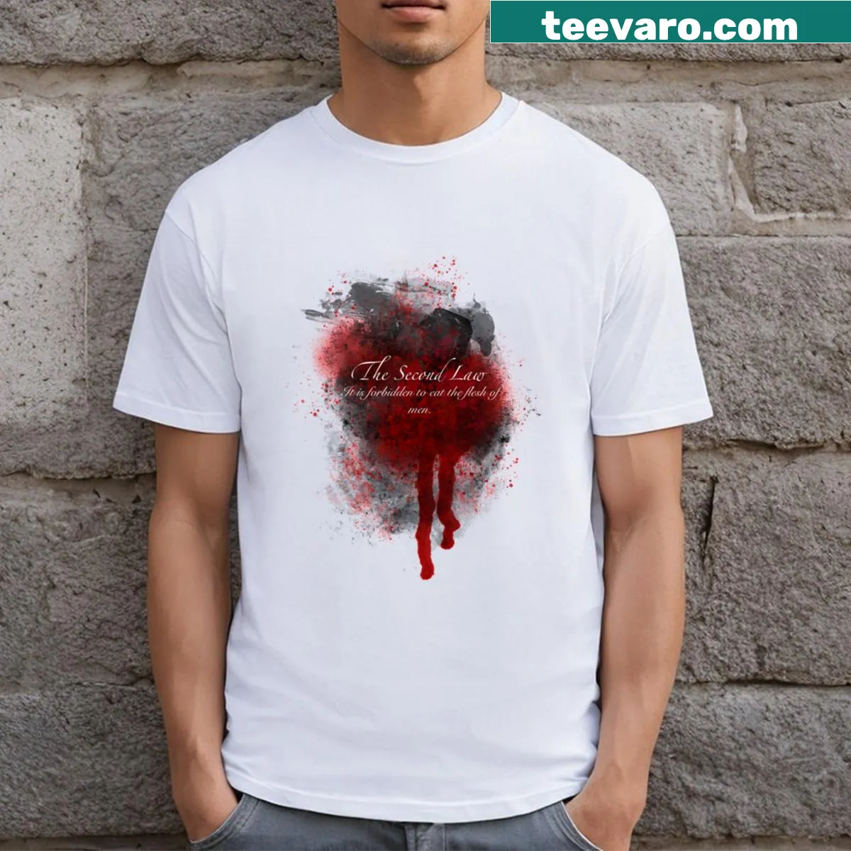 T-shirt featuring the phrase related to the Second Law of Thermodynamics — on a men's t-shirt