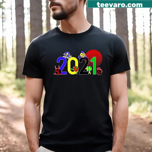 Commemorative t-shirt for Tokyo 2021 Sports Games featuring sporty design