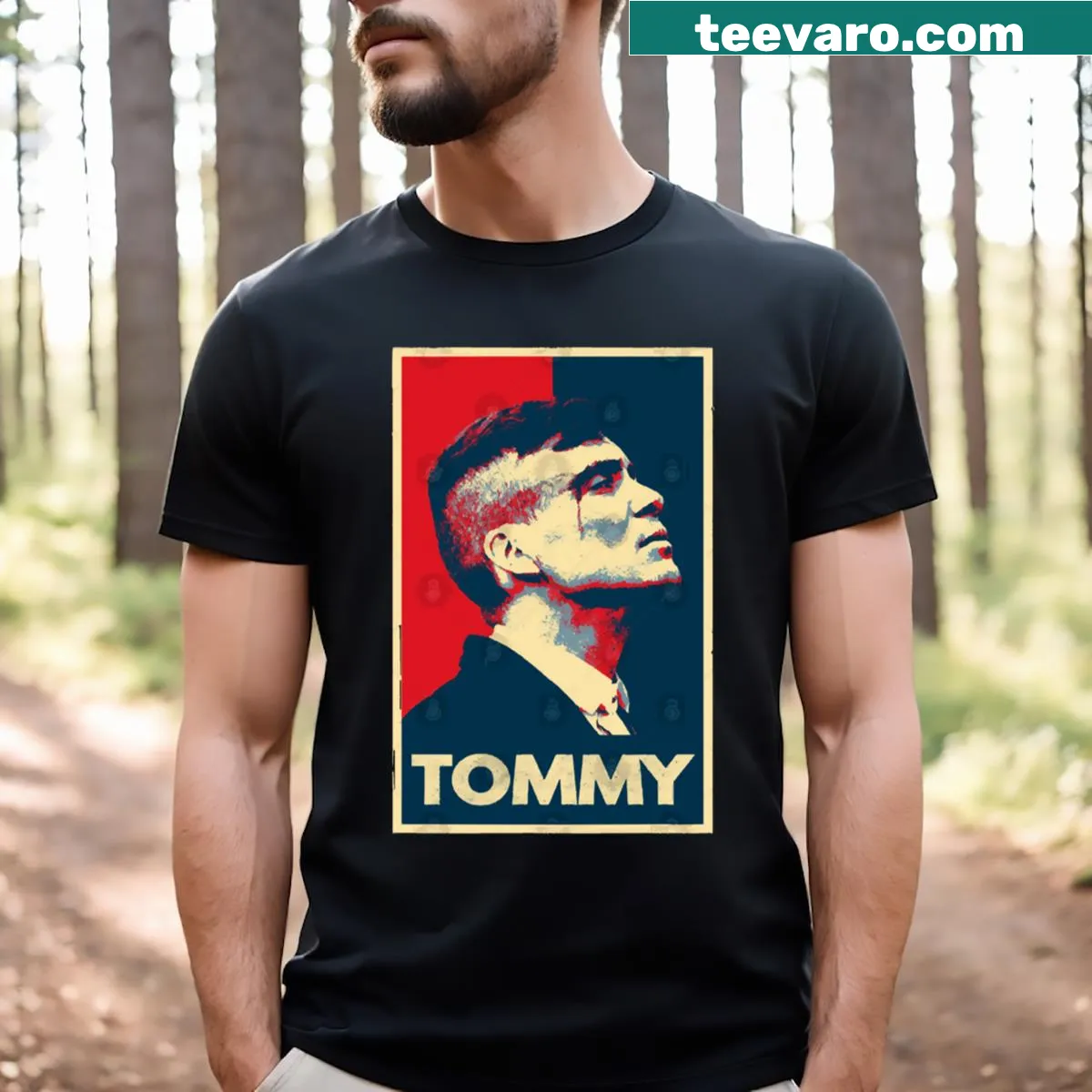 Shirt featuring 'Tommy Shelby Co' for hardworking men — on a men's t-shirt