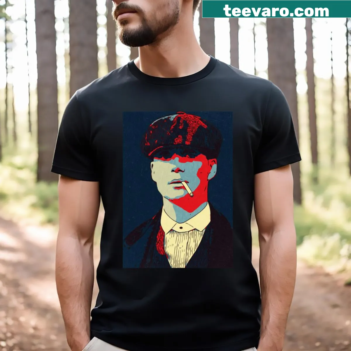 Illustration of Tommy Shelby on a limited edition T-shirt — on a men's t-shirt