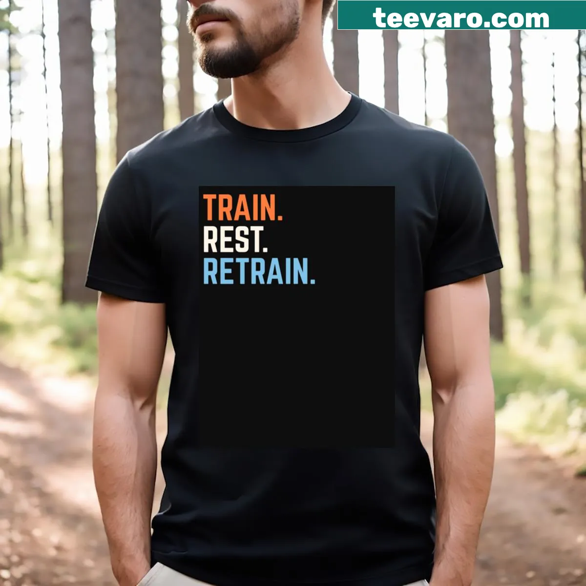 Fitness motivational graphic T-shirt for workout enthusiasts — on a men's t-shirt