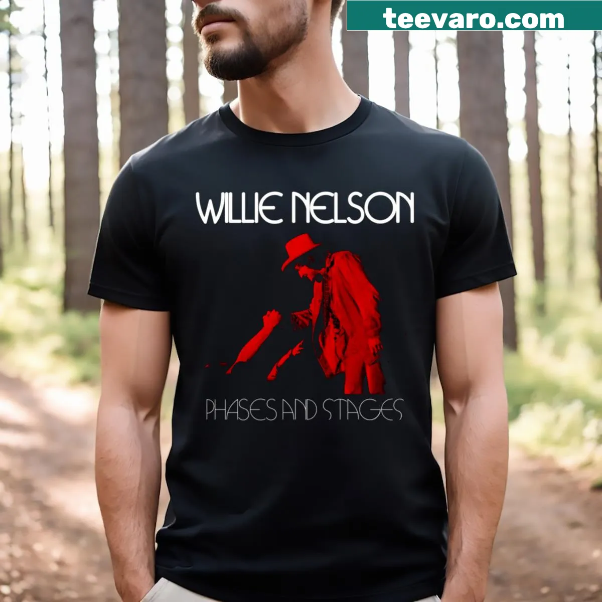 Minimalist Wille t-shirt with hand-lettered design — on a men's t-shirt