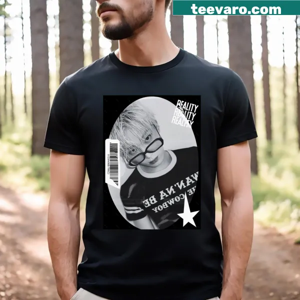 Illustrated Sunoo graphic shirt celebrating Enhypen