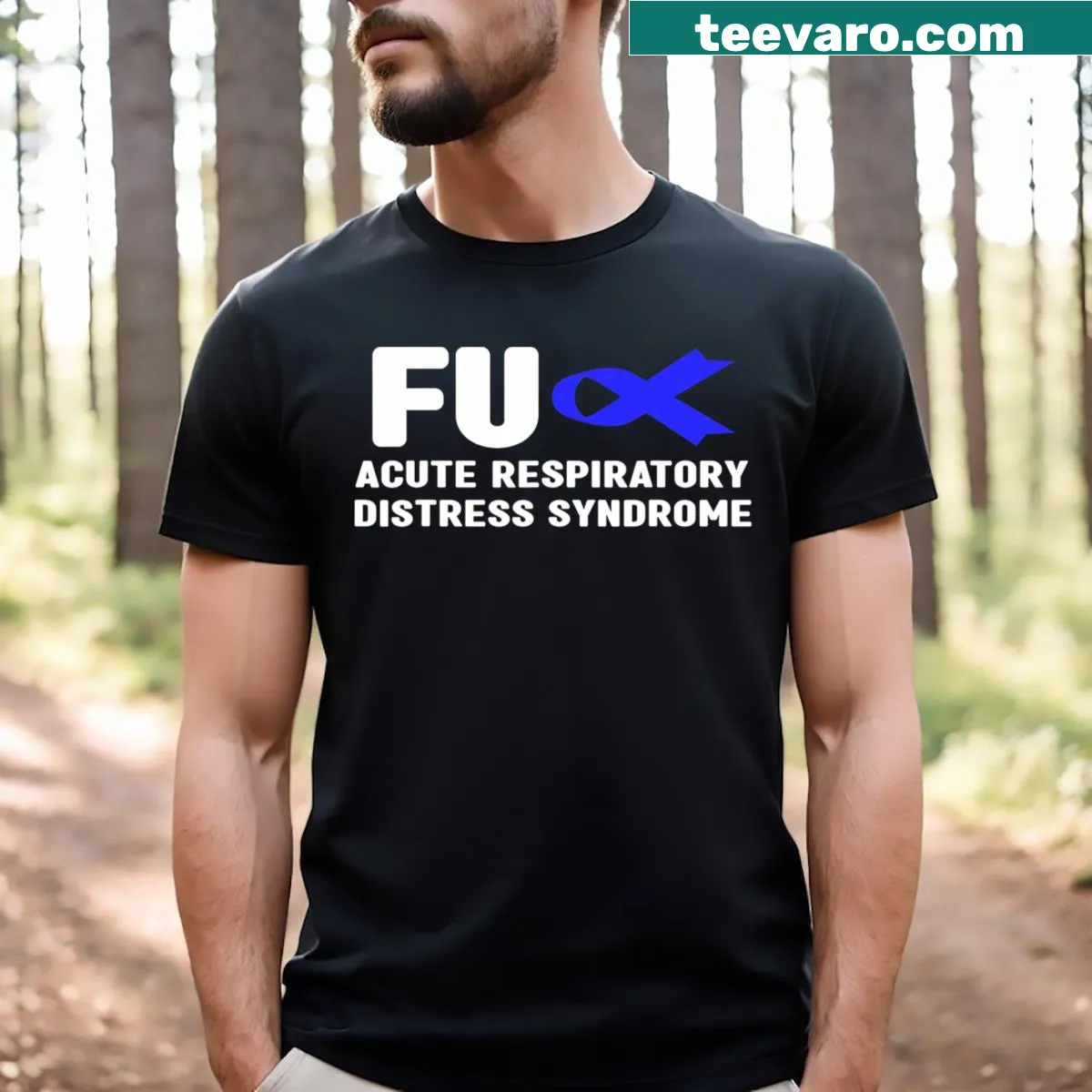 Awareness T-shirt for ARDS with humorous typography — on a men's t-shirt