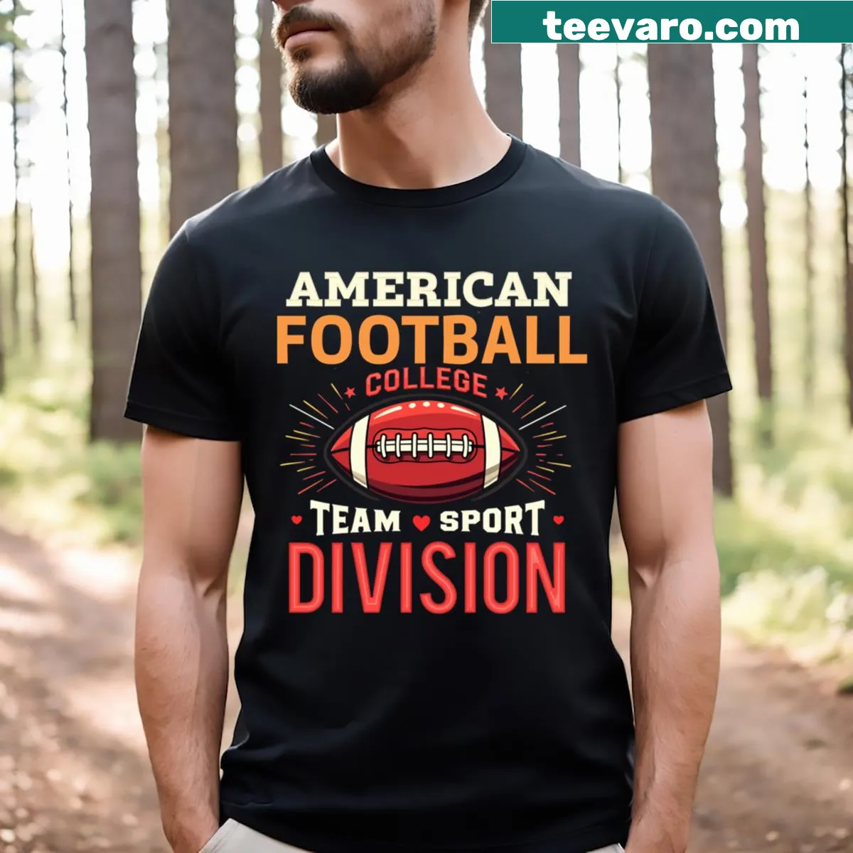 Humorous T-shirt featuring funny American football quote — on a men's t-shirt