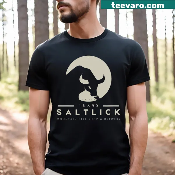 Texas mountain bike shop and brewery themed t-shirt