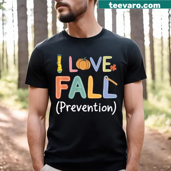 Retro fall prevention physical therapy t-shirt with groovy text