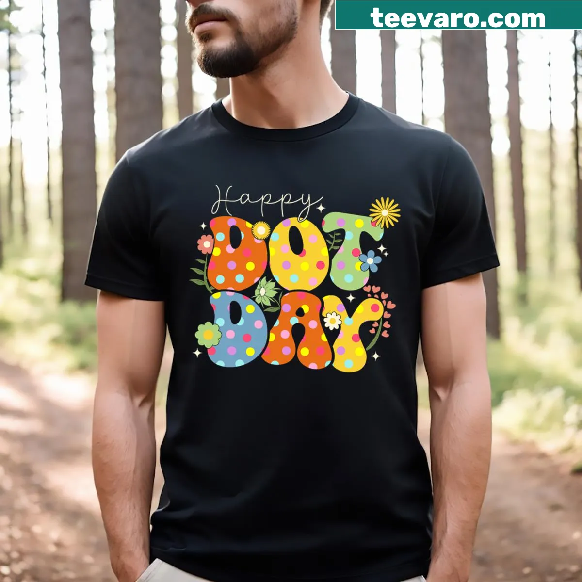Cute polka dot design on a kids' t-shirt for Happy Dot Day — on a men's t-shirt