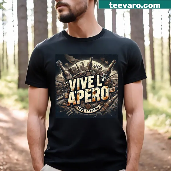 T-shirt featuring 'Long Live The Aperitif' slogan