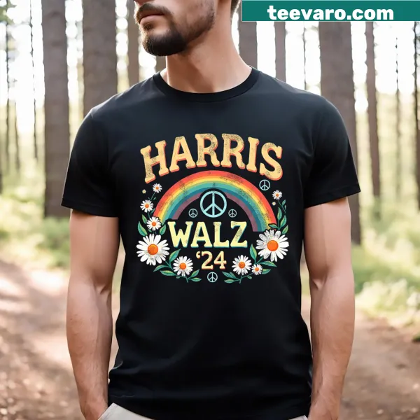 Retro T-shirt with peace sign and love design