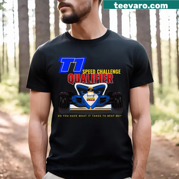 Energetic typography for T1 Speed Challenge Qualifier T-shirt