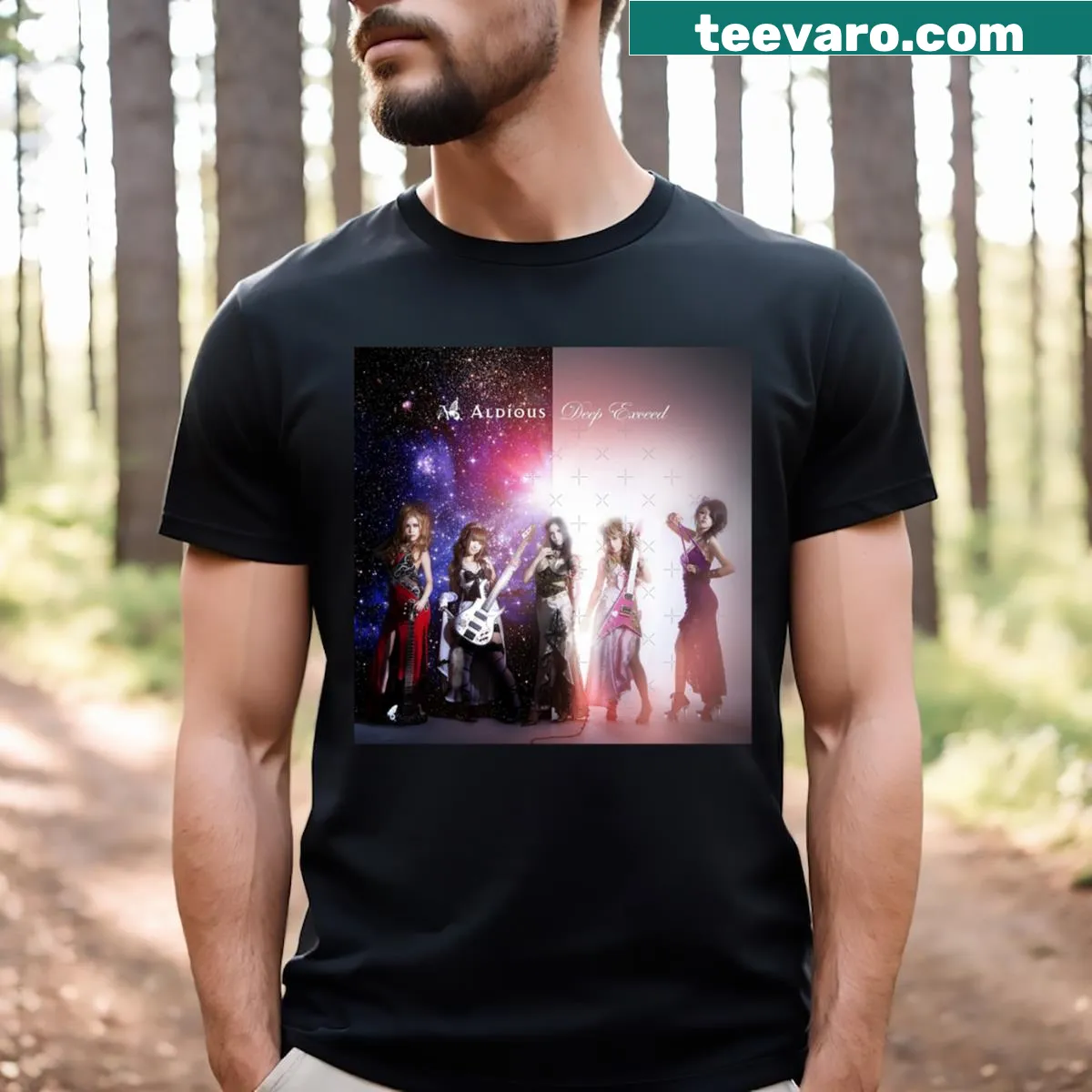 Aldious 'Deep Exceed' 2010 album tribute t-shirt — on a men's t-shirt