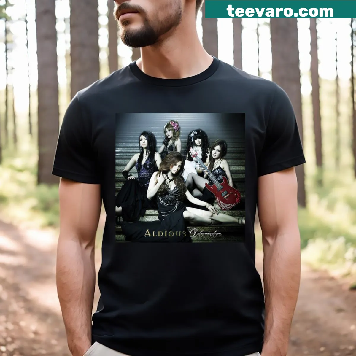 Aldious 'Determination' 2011 album tribute t-shirt — on a men's t-shirt