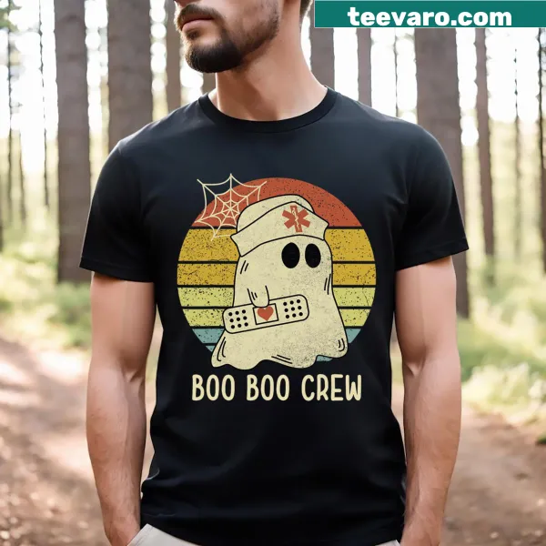 Boo Boo Crew Halloween nurse t-shirt designed for women