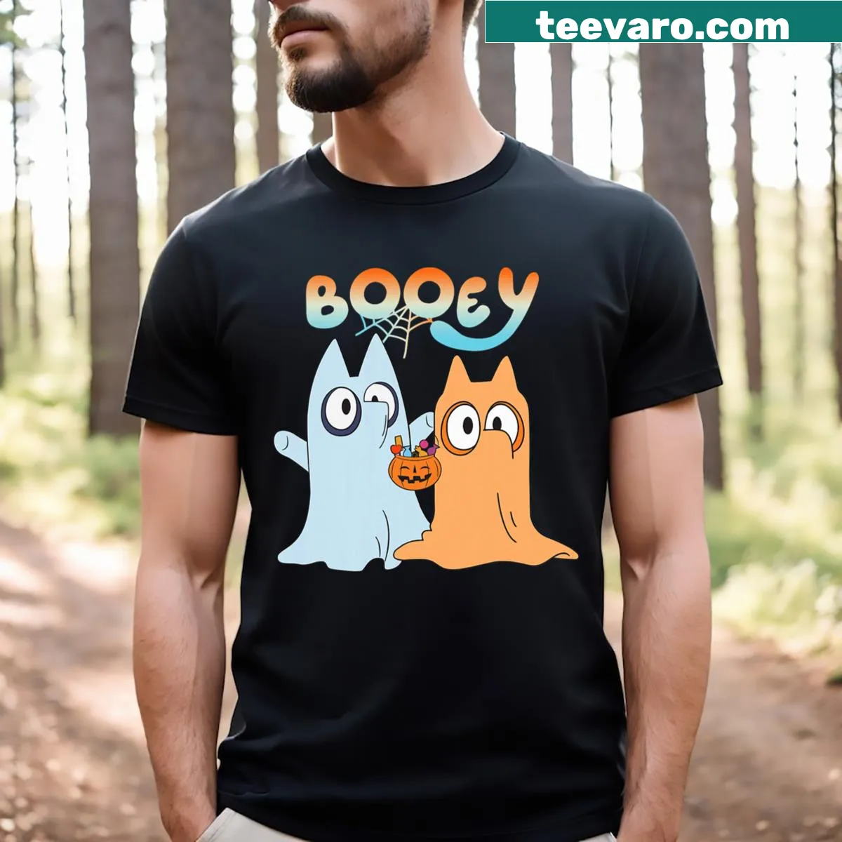 Funny Halloween design with a playful graphic on a t-shirt. — on a men's t-shirt