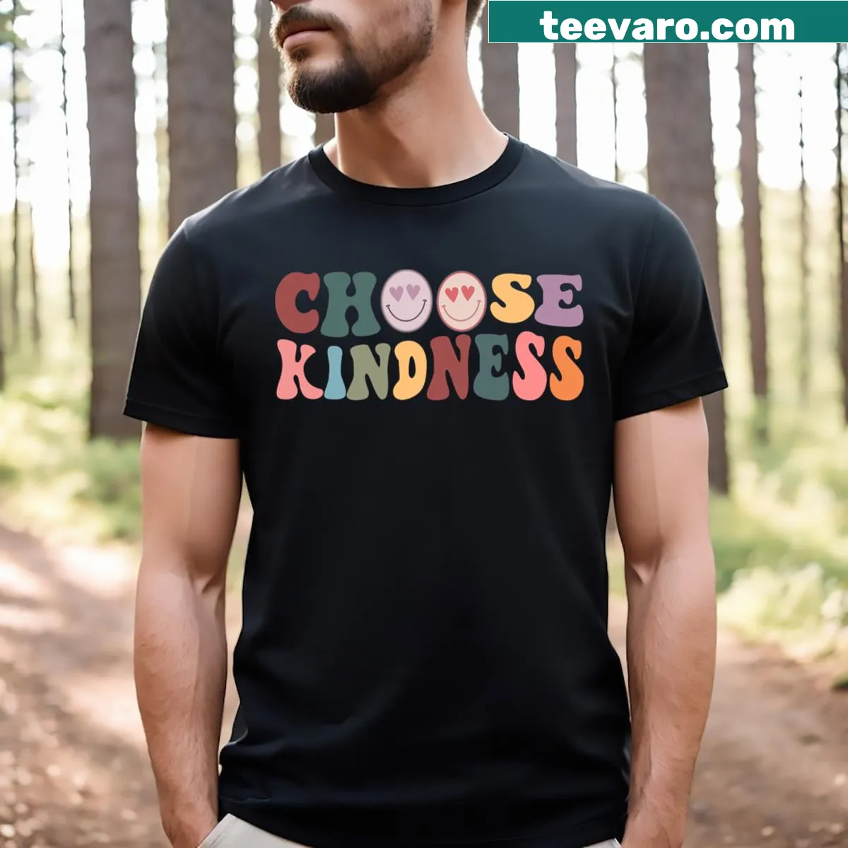 Cute T-shirt with the message 'Choose Kindness' for kids — on a men's t-shirt